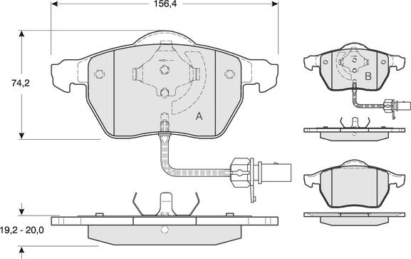 Procodis France PF1313 - Kit de plaquettes de frein, frein à disque cwaw.fr