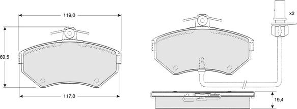 Procodis France PF13121 - Kit de plaquettes de frein, frein à disque cwaw.fr