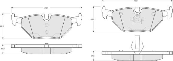 Procodis France PF1317 - Kit de plaquettes de frein, frein à disque cwaw.fr