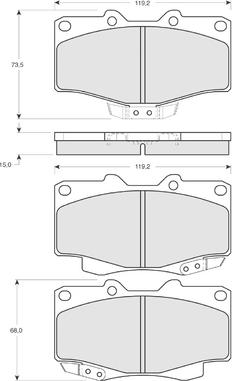 Procodis France PF1381 - Kit de plaquettes de frein, frein à disque cwaw.fr