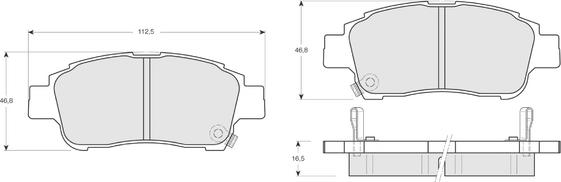 Procodis France PF1387 - Kit de plaquettes de frein, frein à disque cwaw.fr