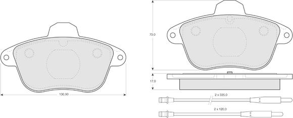 Procodis France PF1339 - Kit de plaquettes de frein, frein à disque cwaw.fr