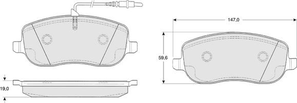 Procodis France PF1334 - Kit de plaquettes de frein, frein à disque cwaw.fr