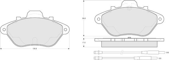 Procodis France PF1338 - Kit de plaquettes de frein, frein à disque cwaw.fr