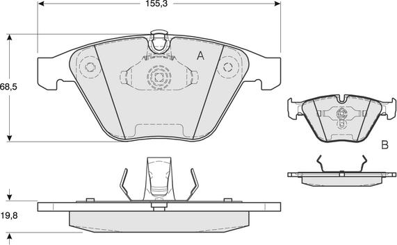 Procodis France PF1325 - Kit de plaquettes de frein, frein à disque cwaw.fr