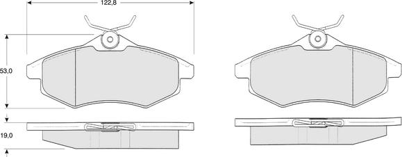 Procodis France PF1328 - Kit de plaquettes de frein, frein à disque cwaw.fr