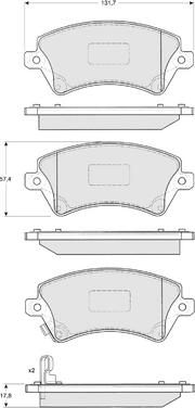 Procodis France PF1374 - Kit de plaquettes de frein, frein à disque cwaw.fr