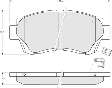 Procodis France PF1372 - Kit de plaquettes de frein, frein à disque cwaw.fr