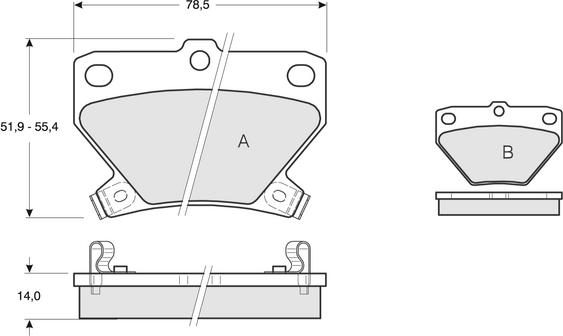 Procodis France PF1377 - Kit de plaquettes de frein, frein à disque cwaw.fr