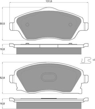 Procodis France PF1299 - Kit de plaquettes de frein, frein à disque cwaw.fr