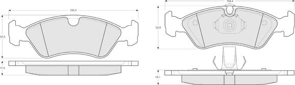 Procodis France PF1298 - Kit de plaquettes de frein, frein à disque cwaw.fr