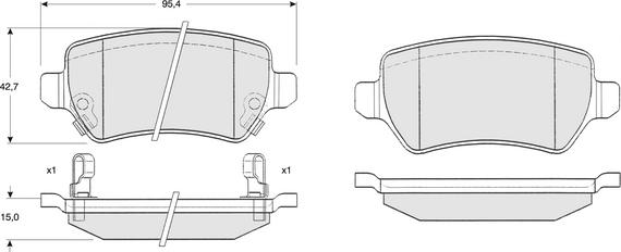 Procodis France PF1297 - Kit de plaquettes de frein, frein à disque cwaw.fr