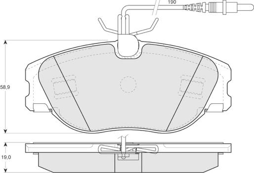 Procodis France PF12442 - Kit de plaquettes de frein, frein à disque cwaw.fr