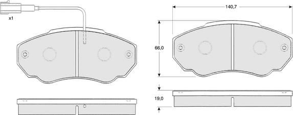 Procodis France PF1245 - Kit de plaquettes de frein, frein à disque cwaw.fr