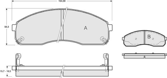 Procodis France PF1242 - Kit de plaquettes de frein, frein à disque cwaw.fr