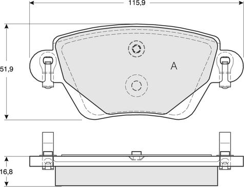 Procodis France PF1259 - Kit de plaquettes de frein, frein à disque cwaw.fr