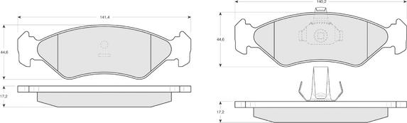 Procodis France PF1254 - Kit de plaquettes de frein, frein à disque cwaw.fr