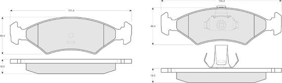 Procodis France PF1252 - Kit de plaquettes de frein, frein à disque cwaw.fr