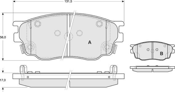 Procodis France PF1257 - Kit de plaquettes de frein, frein à disque cwaw.fr