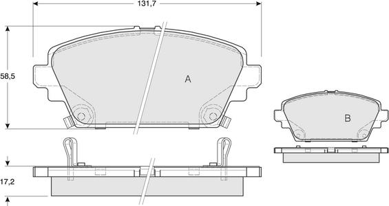 Procodis France PF1263 - Kit de plaquettes de frein, frein à disque cwaw.fr