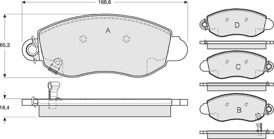 Procodis France PF1262 - Kit de plaquettes de frein, frein à disque cwaw.fr