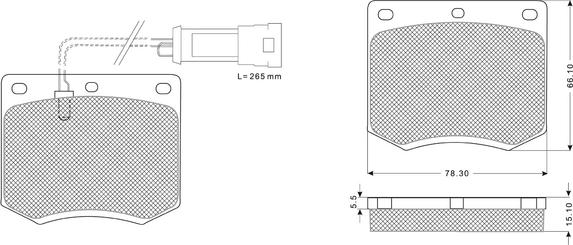 Procodis France PF1200 - Kit de plaquettes de frein, frein à disque cwaw.fr