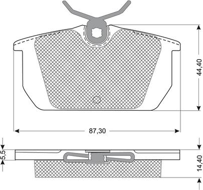 Procodis France PF1201 - Kit de plaquettes de frein, frein à disque cwaw.fr