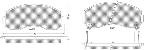 Procodis France PF1208 - Kit de plaquettes de frein, frein à disque cwaw.fr