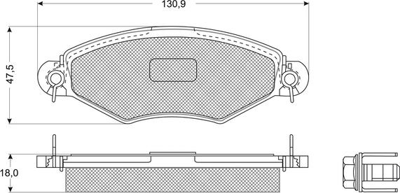 Procodis France PF1215 - Kit de plaquettes de frein, frein à disque cwaw.fr