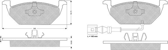 Procodis France PF1211 - Kit de plaquettes de frein, frein à disque cwaw.fr