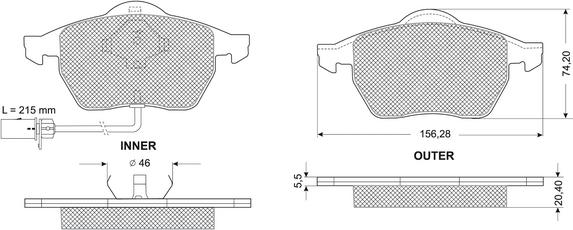 Procodis France PF1213 - Kit de plaquettes de frein, frein à disque cwaw.fr