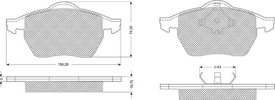 Procodis France PF1212 - Kit de plaquettes de frein, frein à disque cwaw.fr