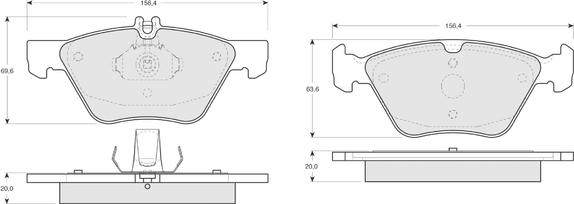 Procodis France PF1282 - Kit de plaquettes de frein, frein à disque cwaw.fr