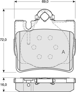 Procodis France PF1287 - Kit de plaquettes de frein, frein à disque cwaw.fr