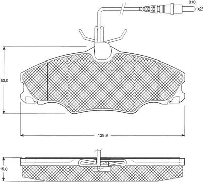 Procodis France PF1231 - Kit de plaquettes de frein, frein à disque cwaw.fr