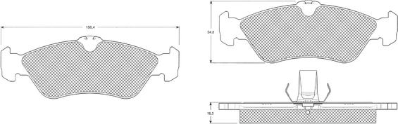 Procodis France PF1232 - Kit de plaquettes de frein, frein à disque cwaw.fr