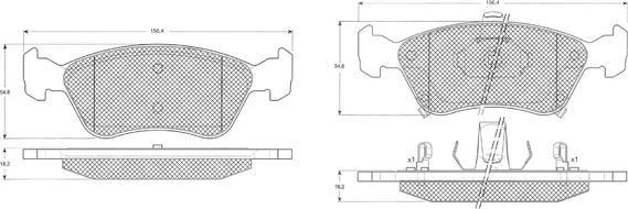 Procodis France PF1224 - Kit de plaquettes de frein, frein à disque cwaw.fr