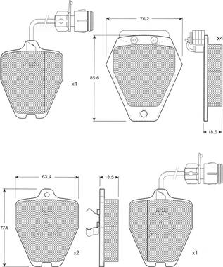 Procodis France PF1226 - Kit de plaquettes de frein, frein à disque cwaw.fr