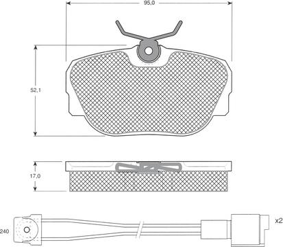 Procodis France PF12201 - Kit de plaquettes de frein, frein à disque cwaw.fr