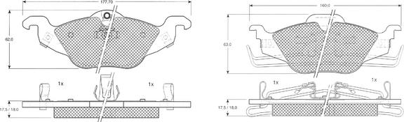 Procodis France PF1221 - Kit de plaquettes de frein, frein à disque cwaw.fr