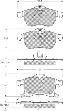 Procodis France PF1222 - Kit de plaquettes de frein, frein à disque cwaw.fr