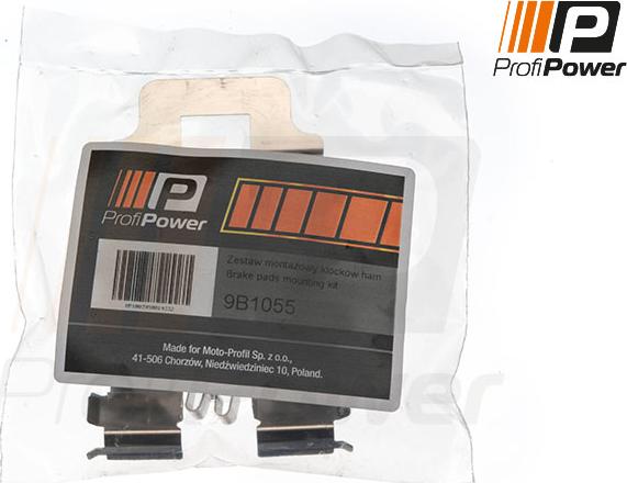 ProfiPower 9B1055 - Kit d'accessoires, plaquette de frein à disque cwaw.fr