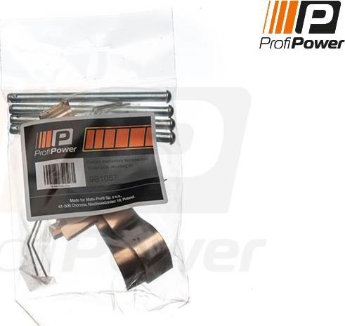 ProfiPower 9B1057 - Kit d'accessoires, plaquette de frein à disque cwaw.fr