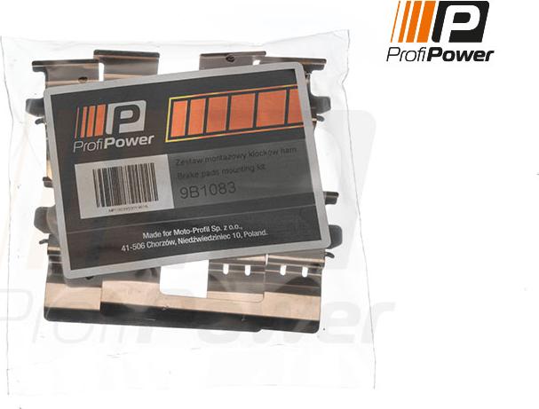 ProfiPower 9B1083 - Kit d'accessoires, plaquette de frein à disque cwaw.fr