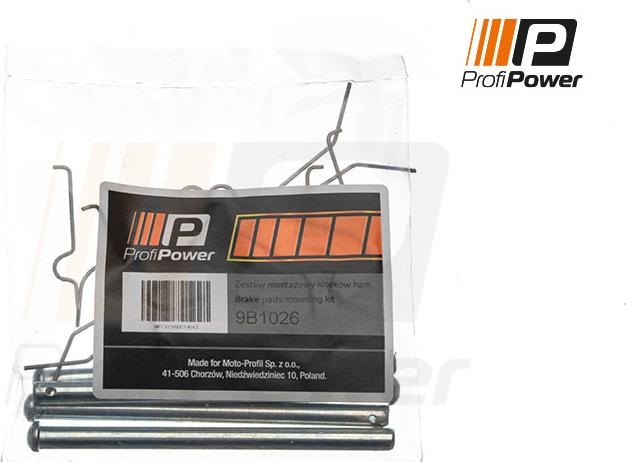 ProfiPower 9B1026 - Kit d'accessoires, plaquette de frein à disque cwaw.fr