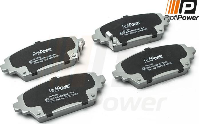 ProfiPower 1B1096 - Kit de plaquettes de frein, frein à disque cwaw.fr