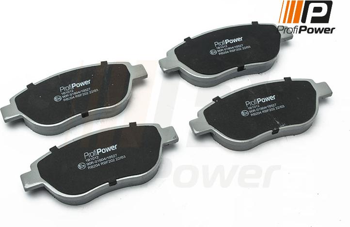 ProfiPower 1B1012 - Kit de plaquettes de frein, frein à disque cwaw.fr