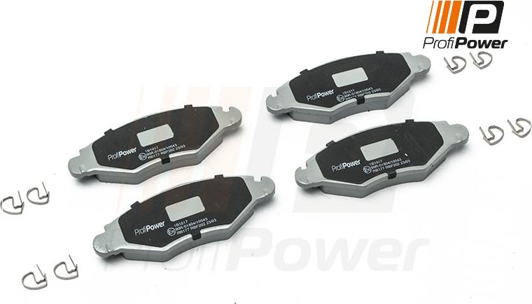 ProfiPower 1B1017 - Kit de plaquettes de frein, frein à disque cwaw.fr