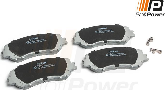 ProfiPower 1B1217 - Kit de plaquettes de frein, frein à disque cwaw.fr