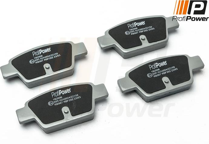 ProfiPower 1B2006 - Kit de plaquettes de frein, frein à disque cwaw.fr